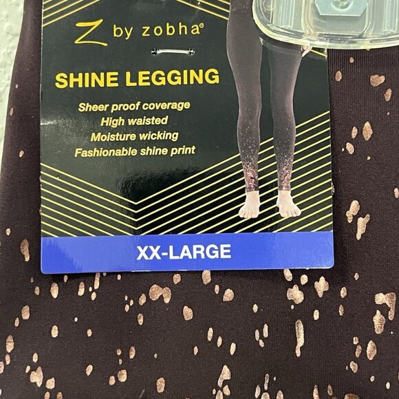 Z By Zobha Shine Legging Sz XXL Sheer Proof Coverage Yoga MSRP $89 - Picture 6 of 9
